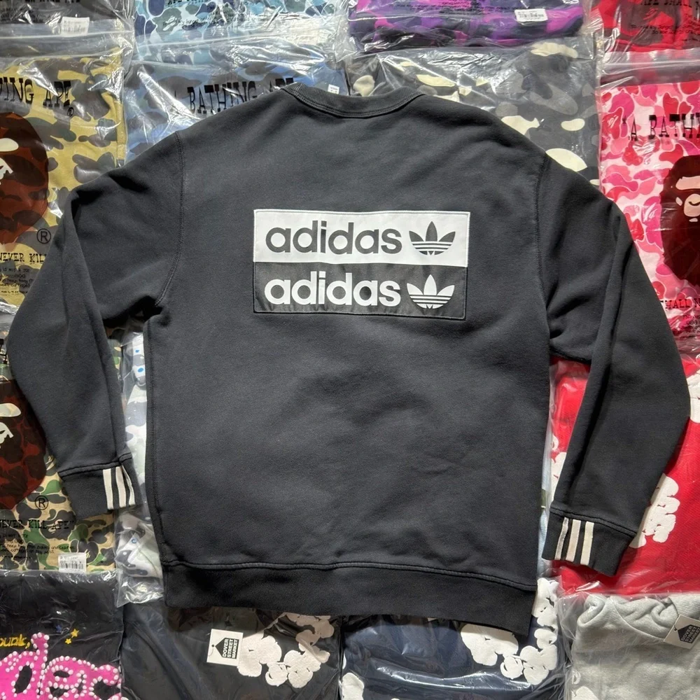 Adidas Originals Men's F A Crew Sports Fleece Black